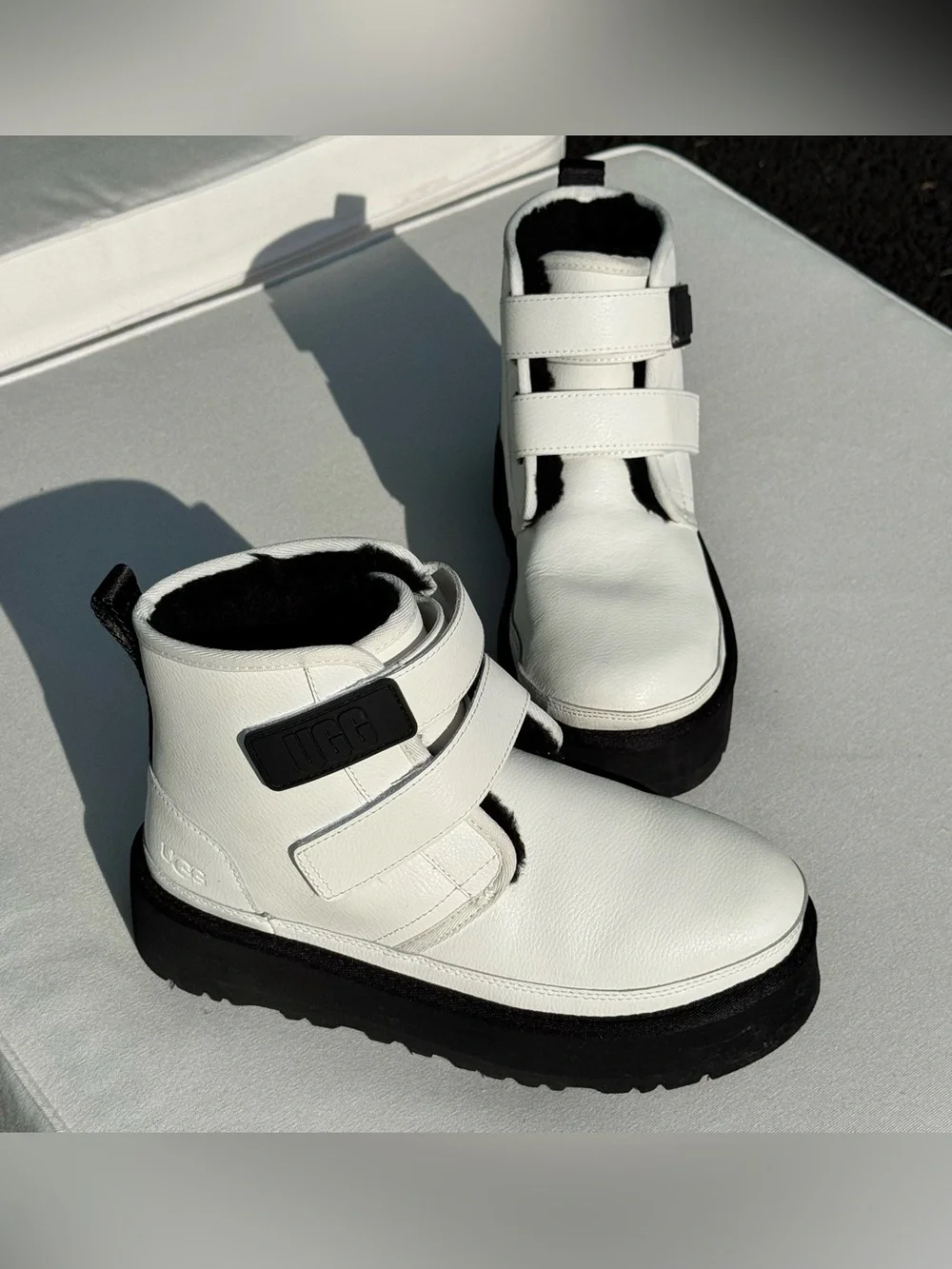 UGG Kids Neumel Platform Leather Boots - fits women’s 7.5-8